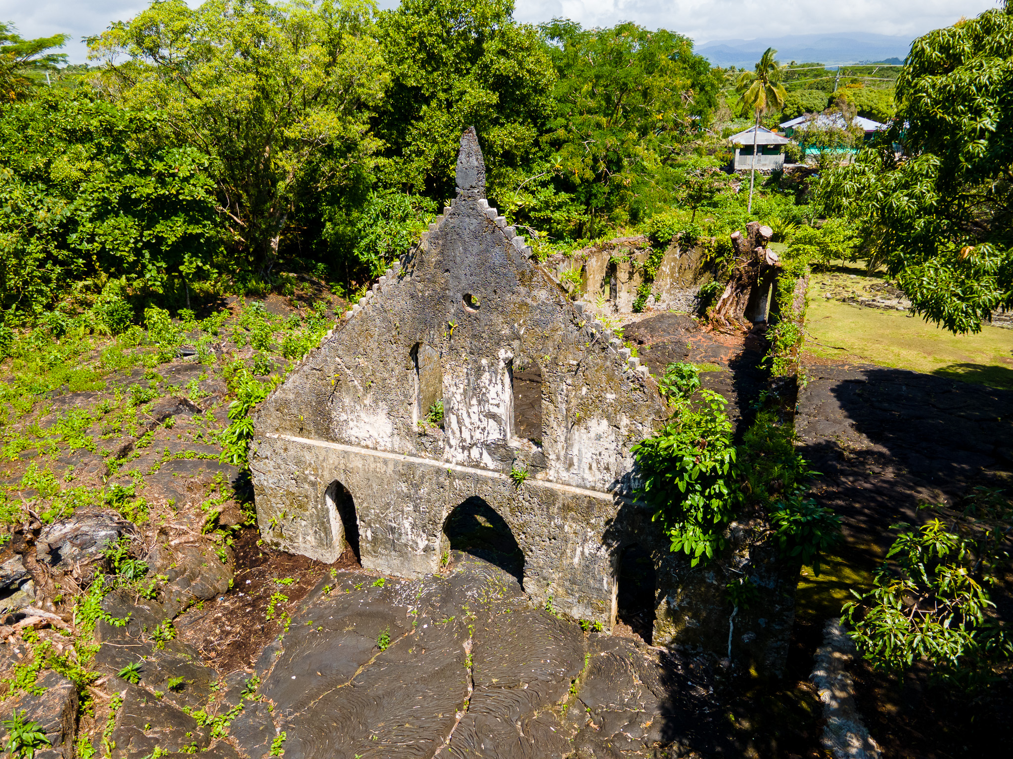 église en ruine à savai'i