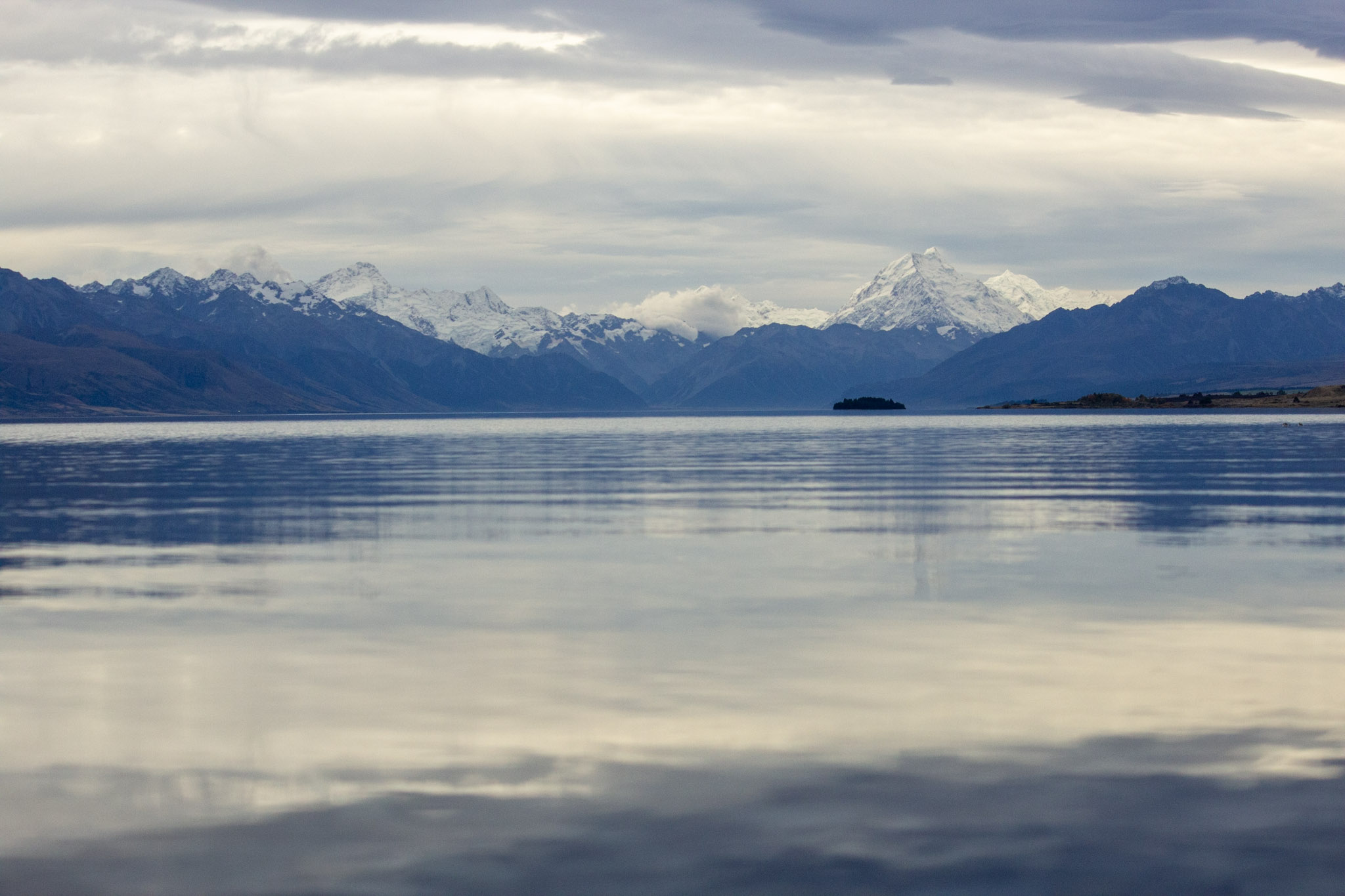 Vue sur le Mont Cook depuis la Lac Pukaki