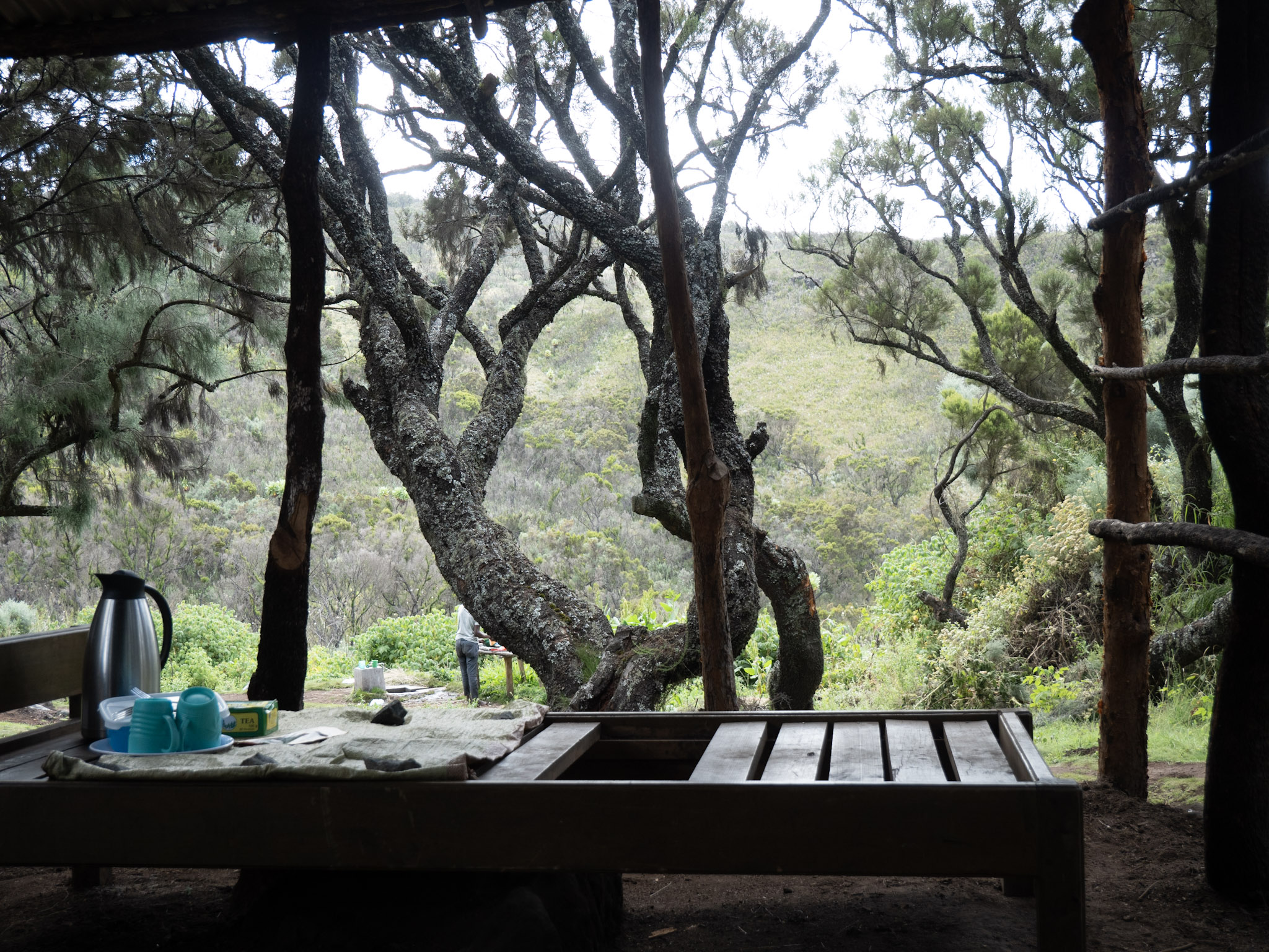 Repas au refuge Mont Elgon