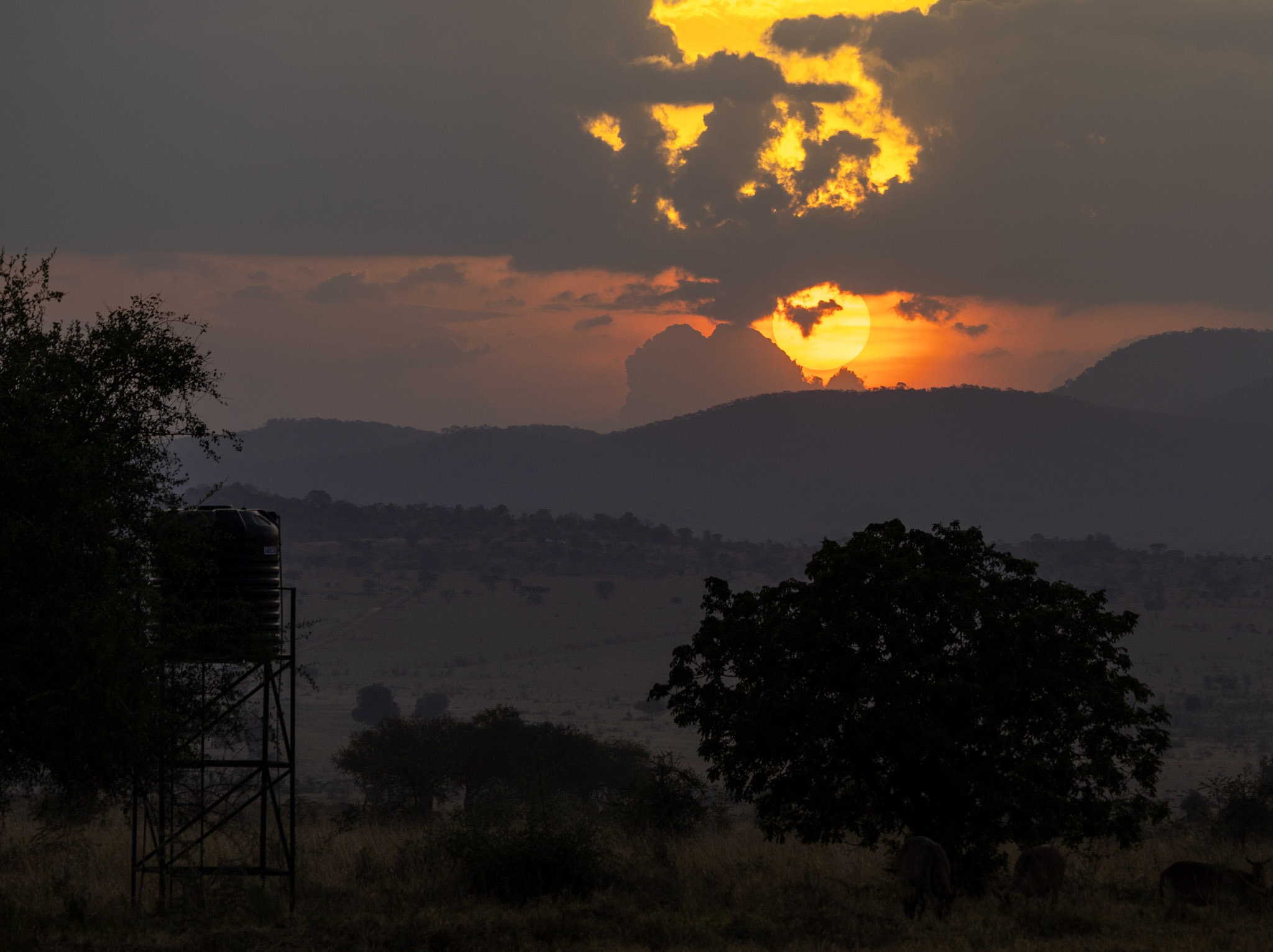 Coucher de soleil au Kidepo Valley