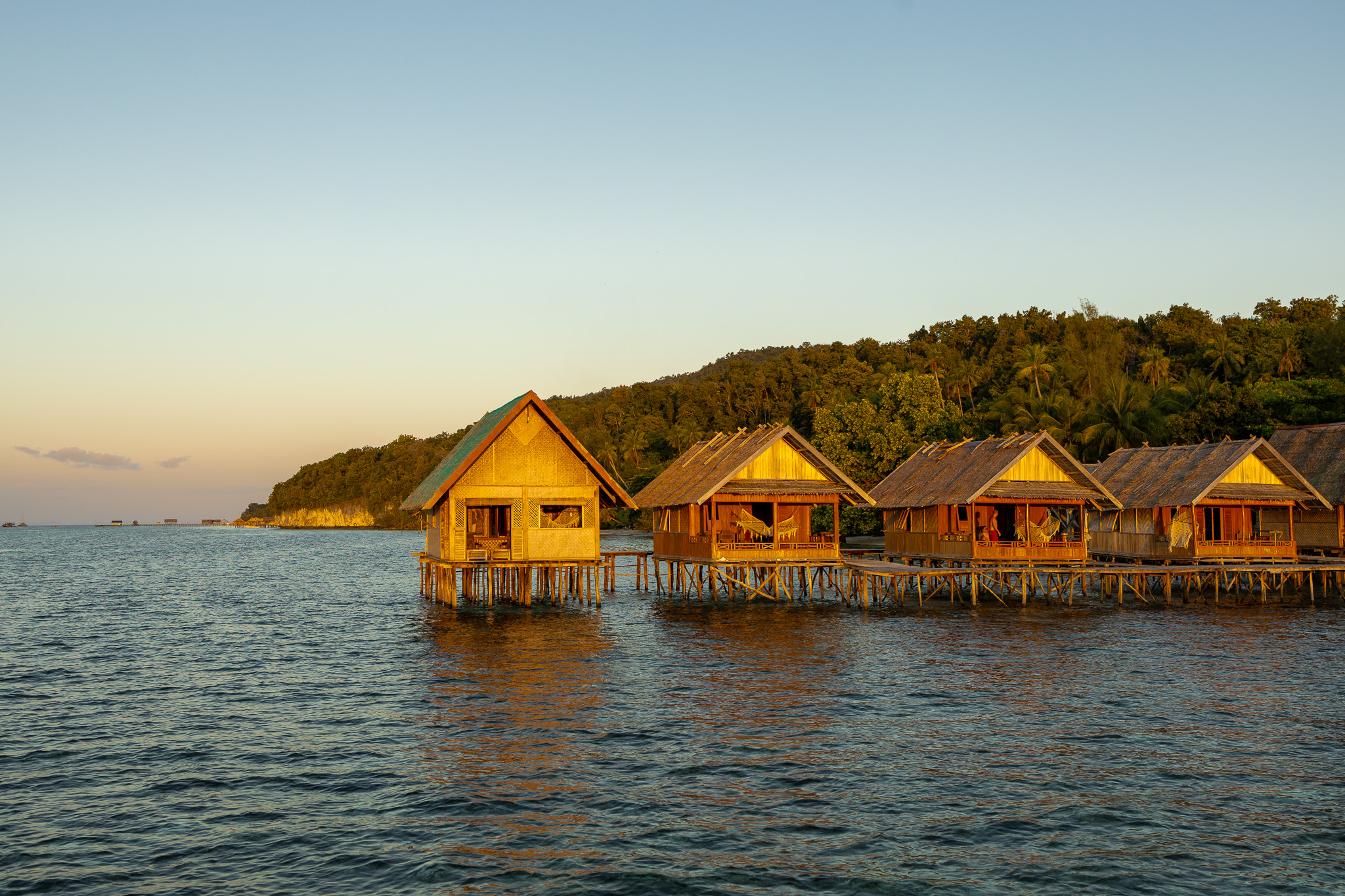 Bungalows sur pilotis à Kri aux Raja Ampat