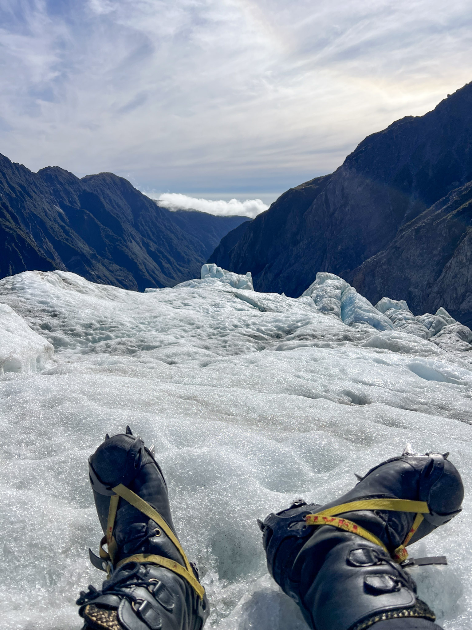 vue depuis le glacier franz joseph